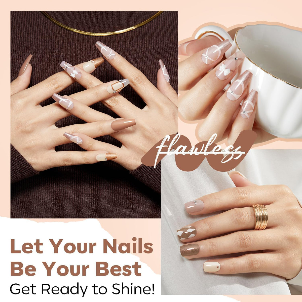 modelones nail polish in warm bronzy-gold shade