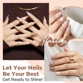 modelones nail polish in warm bronzy-gold shade