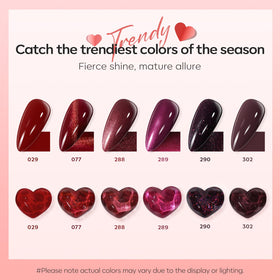 modelones Nail Polish in warm ruby shade on nails