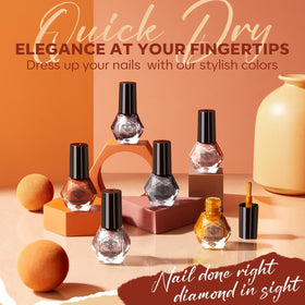 modelones Nail Polish Set 6 Colours with brush applicator