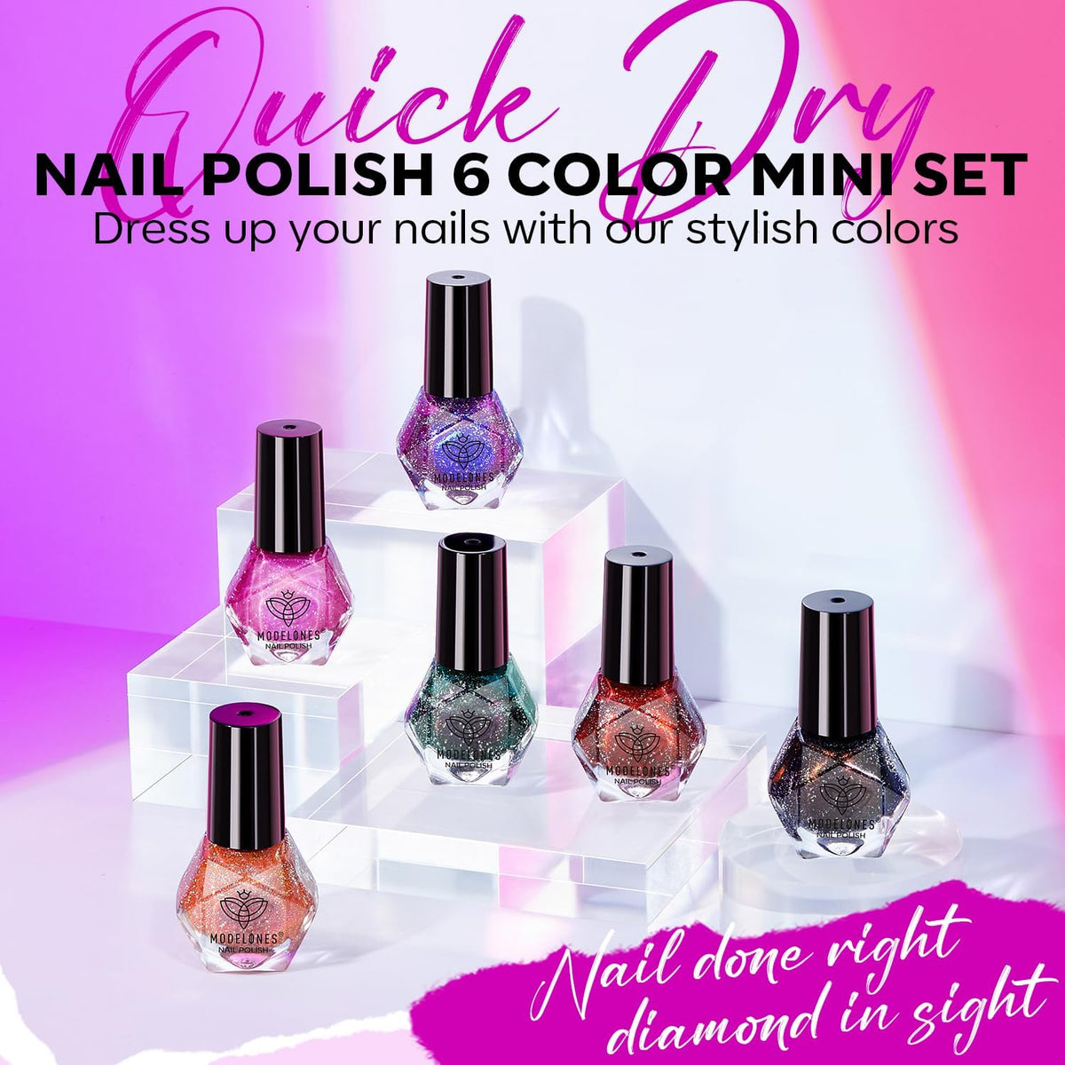 modelones Nail Polish Set displayed with autumn leaves for seasonal context