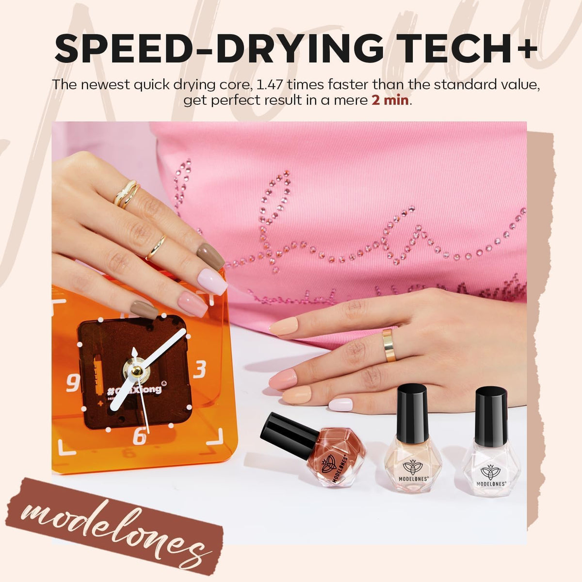 modelones Nail Polish Set in a lifestyle setting on a vanity