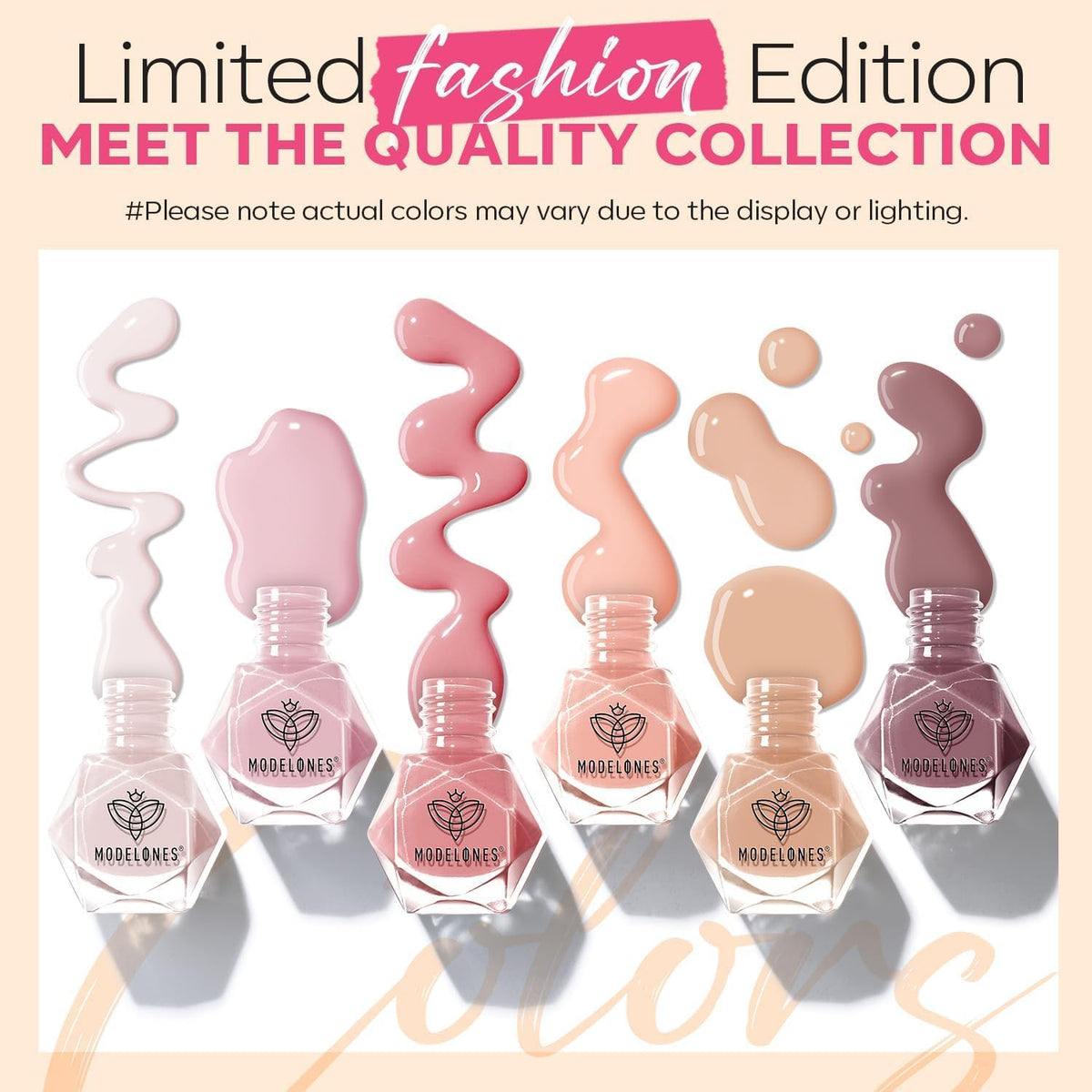 modelones nail polish set on a vanity table
