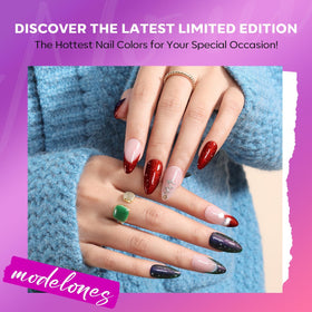 modelones Nail Polish Set packaging showcasing the six colours and quick-dry feature
