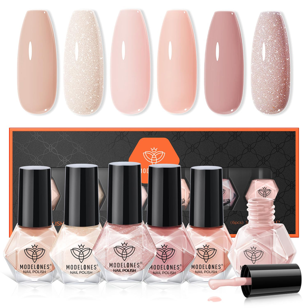 modelones Nail Polish Set with 6 colours front view