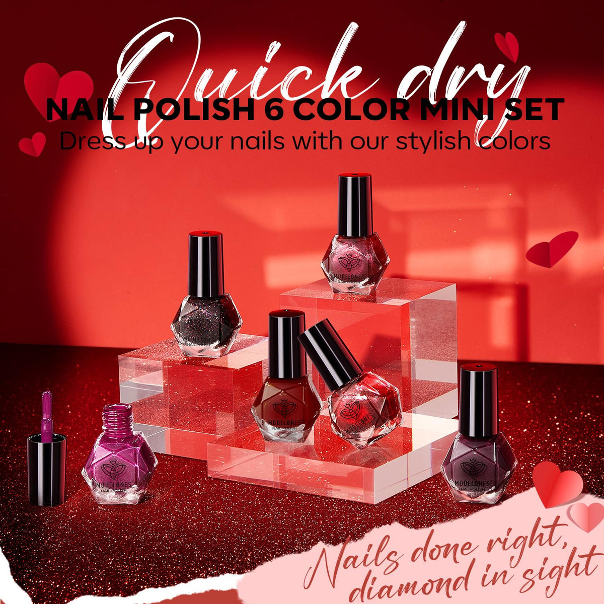 modelones Nail Polish set with included magnet