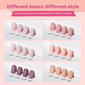 modelones nail polish set with vibrant nude shades