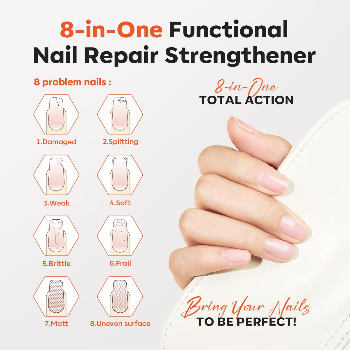 modelones Nail Strengthener and Growth nail polish bottle with label