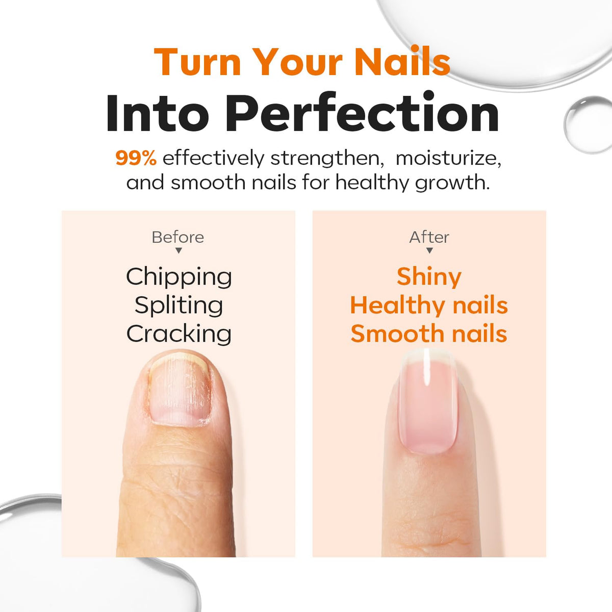 modelones Nail Strengthener and Growth polish texture on a nail