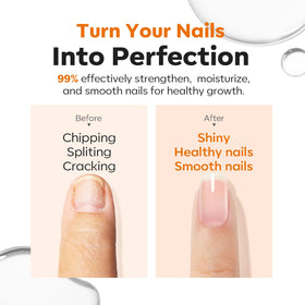 modelones Nail Strengthener and Growth polish texture on a nail