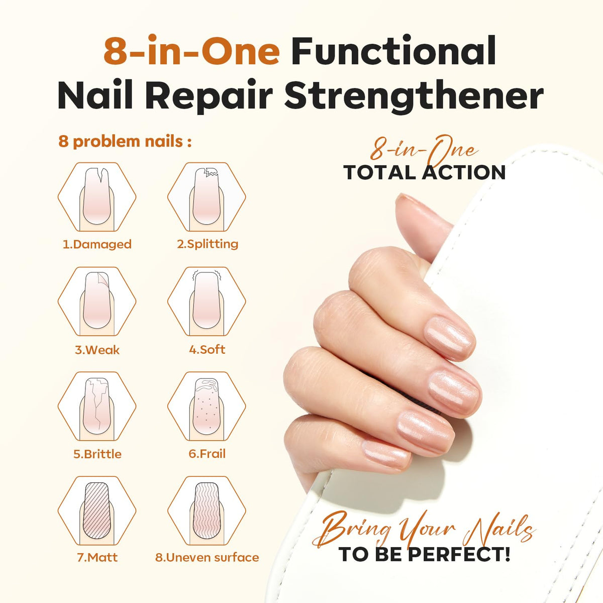 modelones Nail Strengthener bottle with label and cap