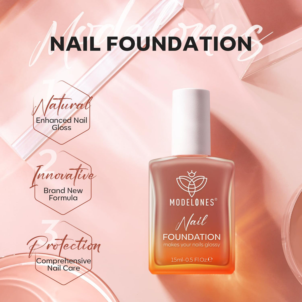 modelones Nail Strengthener Cinnamon Milk packaging details