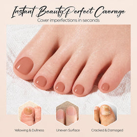 modelones Nail Strengthener Cinnamon Milk texture on a nail