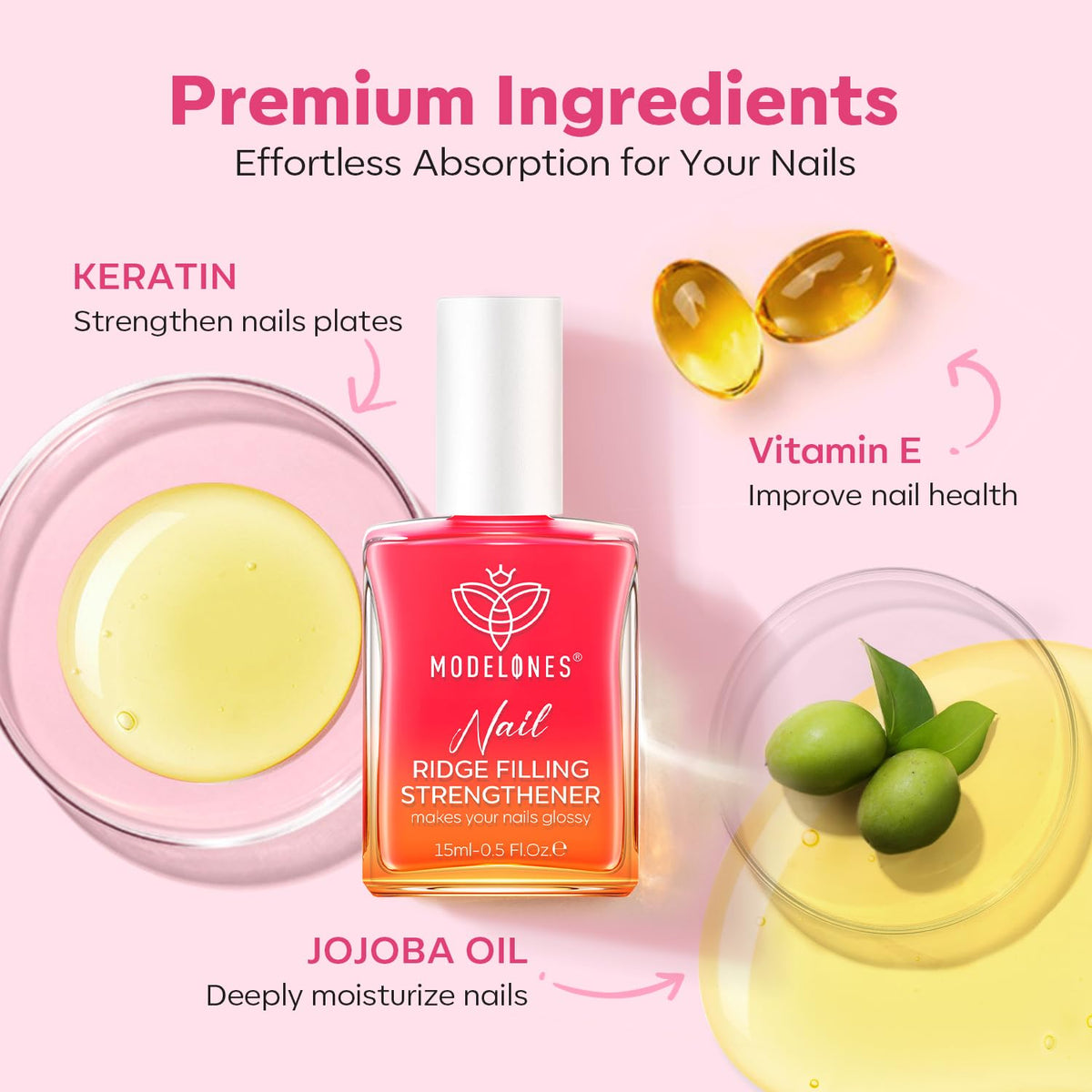modelones Nail Strengthener in a beauty gift set
