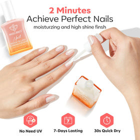 Modelones nail strengthener in use during a manicure
