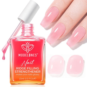 modelones Nail Strengthener sheer pink nail polish front view