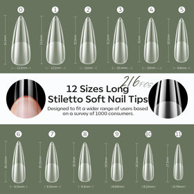 Modelones nail tips applied on nails