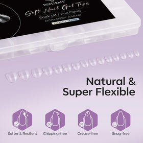 Modelones nail tips applied on nails