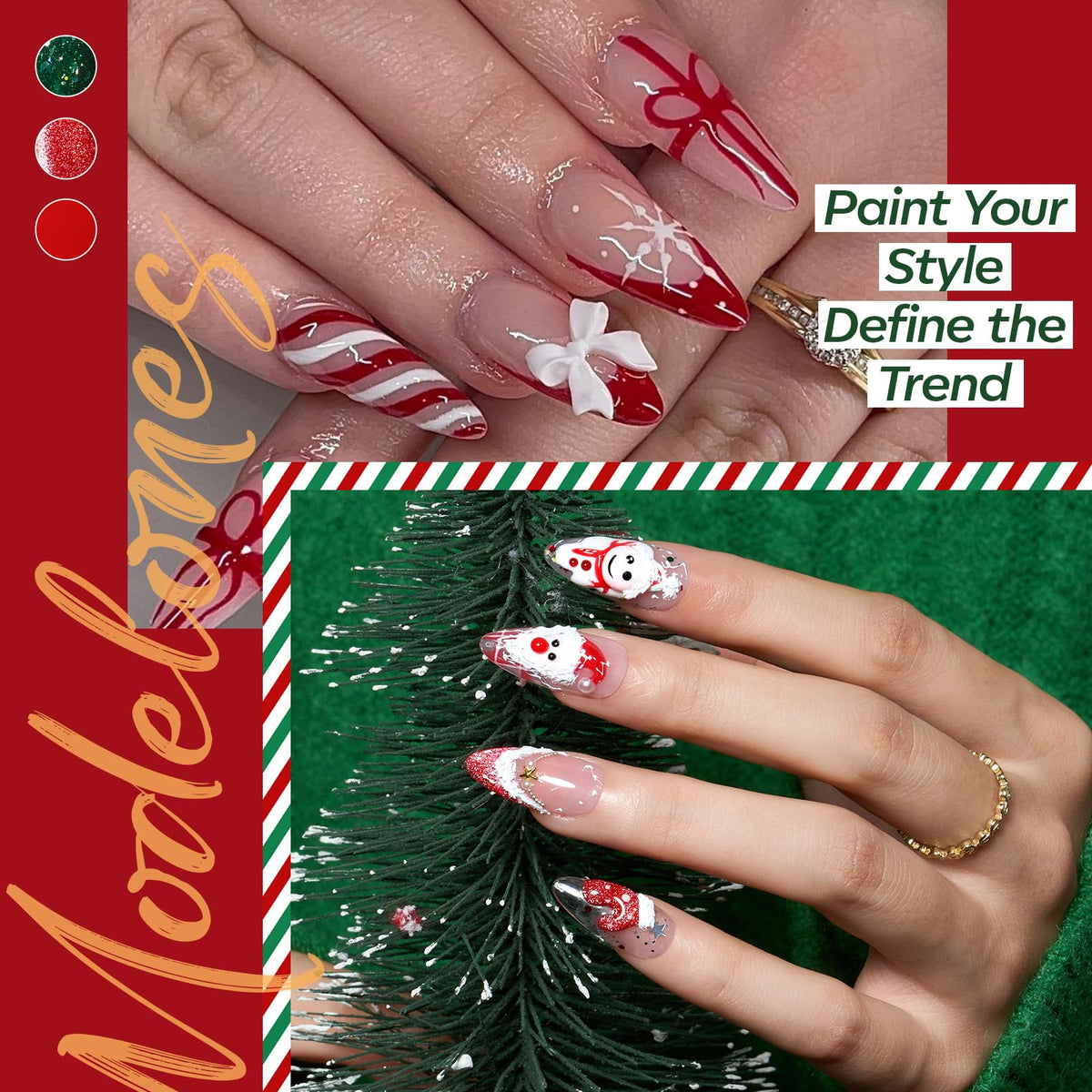 modelones nail tips showing half-matte texture