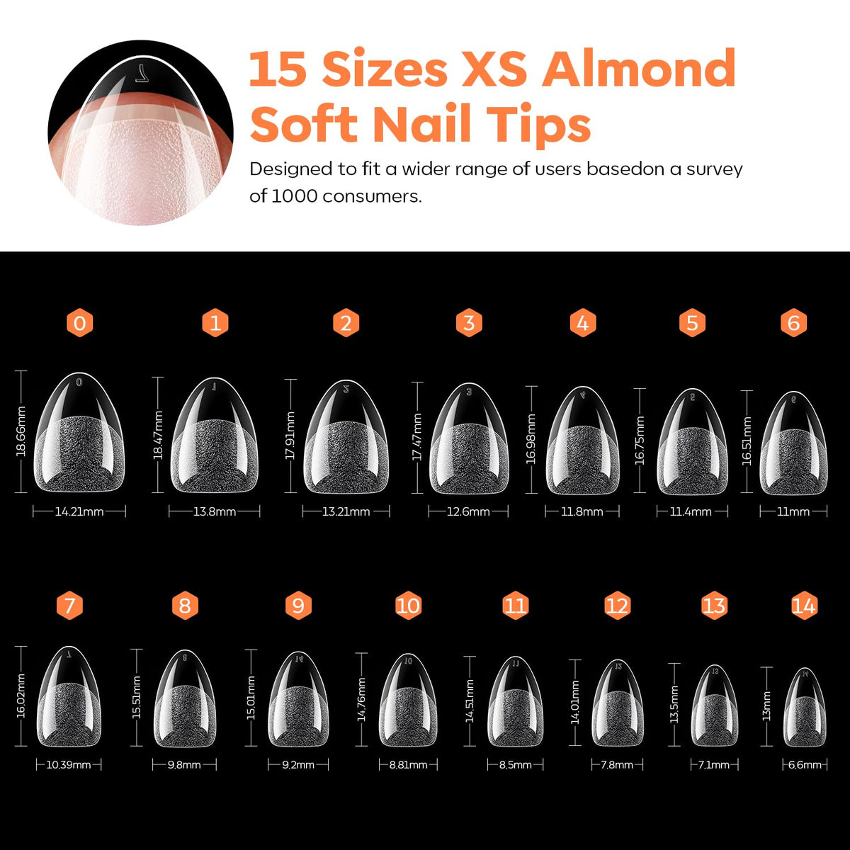 Modelones nail tips with acetone for removal process
