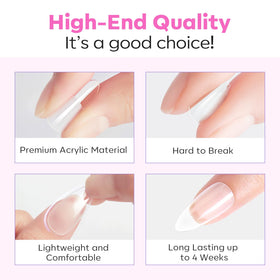 Modelones nail tips with gel polish application