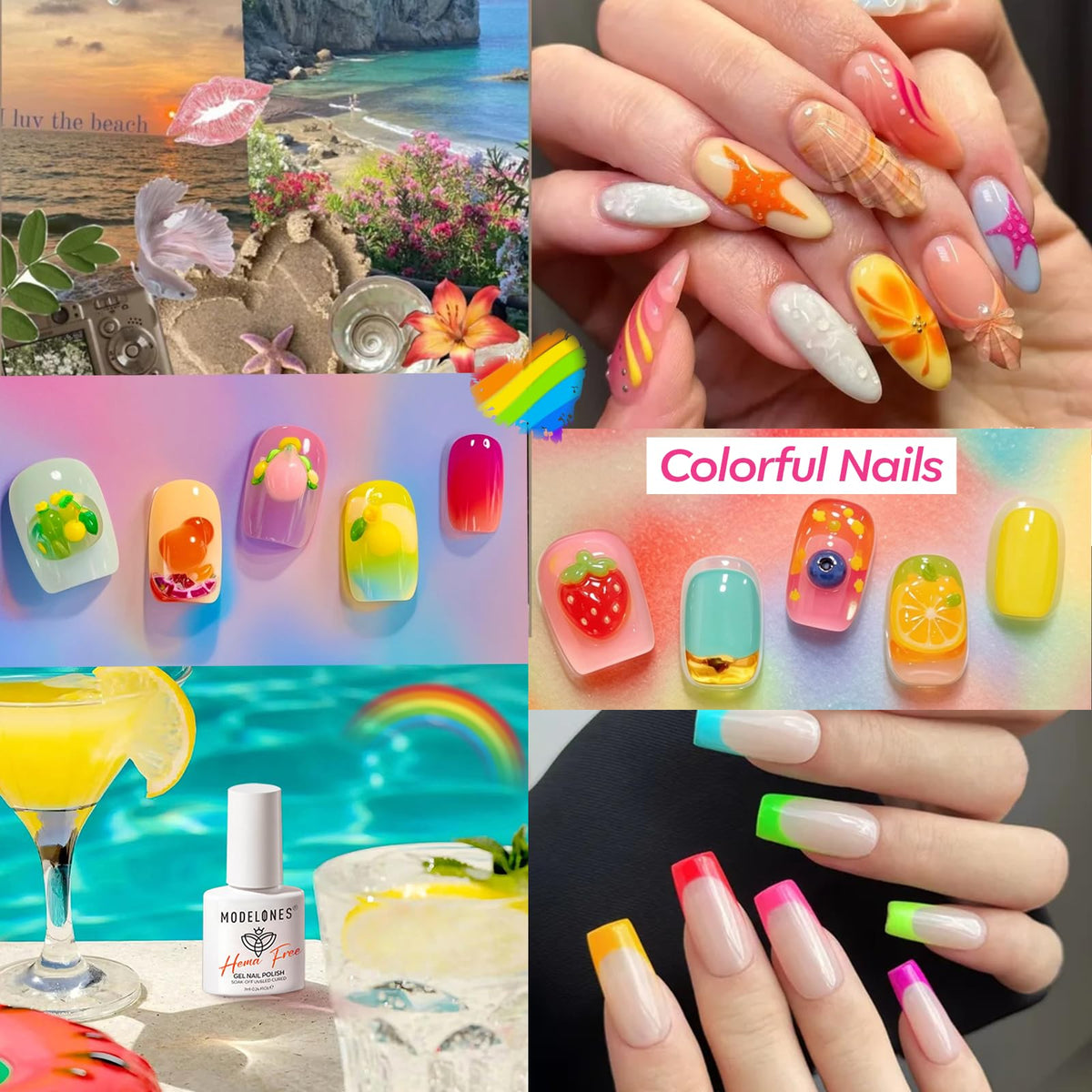 modelones Neon Gel Nail Polish bright pink shade