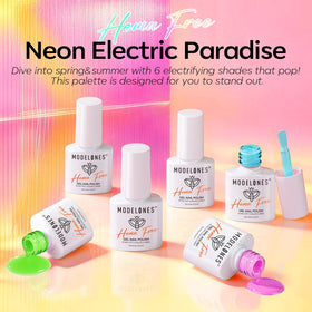 modelones Neon Gel Nail Polish easy-glide brush close-up