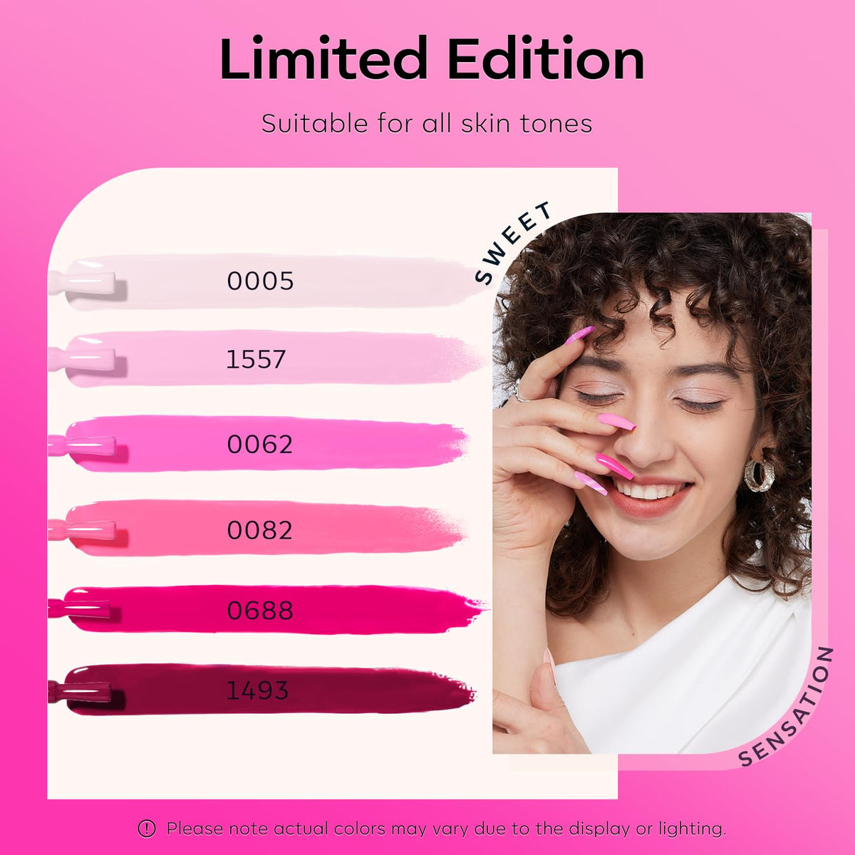 modelones Neon Pink Gel Nail Polish bottle