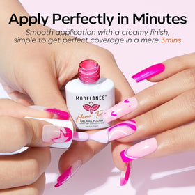 modelones Neon Pink gel polish bottle front view