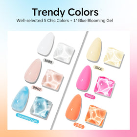 modelones nude jelly gel polish bottle on a nail art display