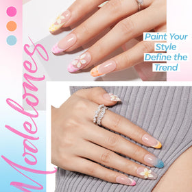 modelones orange gel polish bottle with blooming gel