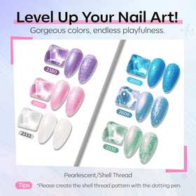 modelones Pearl Gel Nail Polish in pink with wooden dotting pen