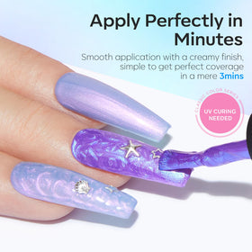 modelones Pearl Gel Nail Polish in purple shade with glossy finish