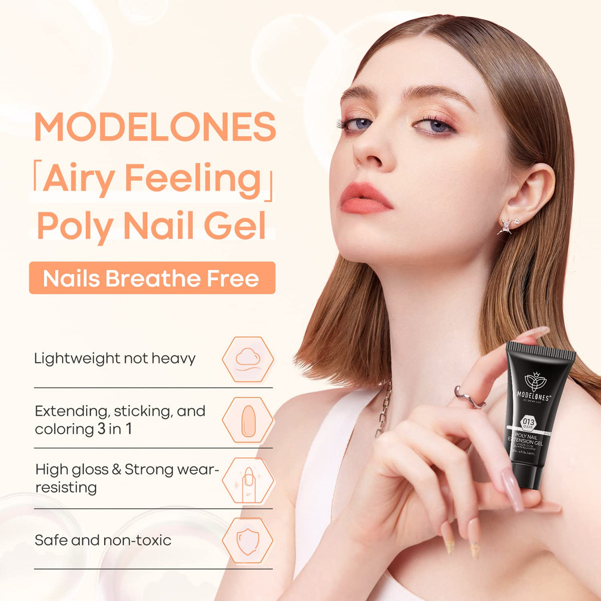 modelones Poly Nail Gel Builder 50ML packaging side view