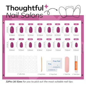 Modelones press on nails in a stylish arrangement