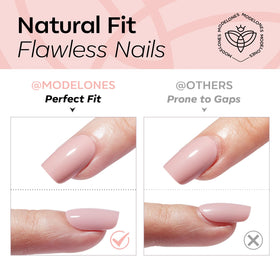 modelones press on nails with mini nail file and cuticle stick