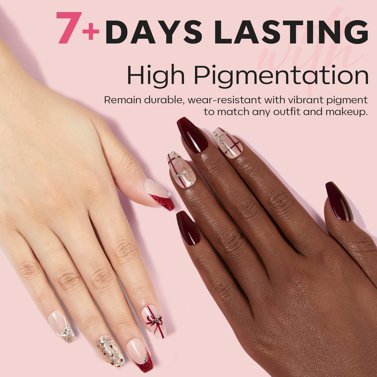 modelones Quick Dry Nail Polish Set application on nails