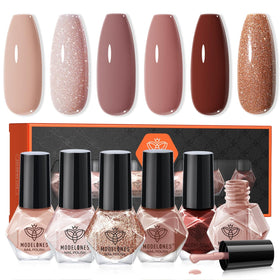 modelones Quick Dry Nail Polish Set front view showing six colours
