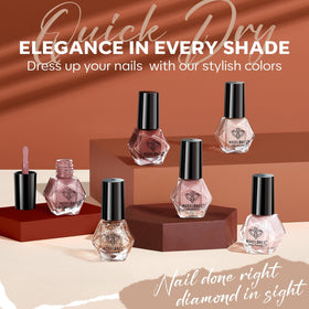 modelones Quick Dry Nail Polish Set with brown nude and pink nude bottles