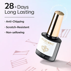 modelones Rainbow Cat Eye Gel Top Coat on various nail colours