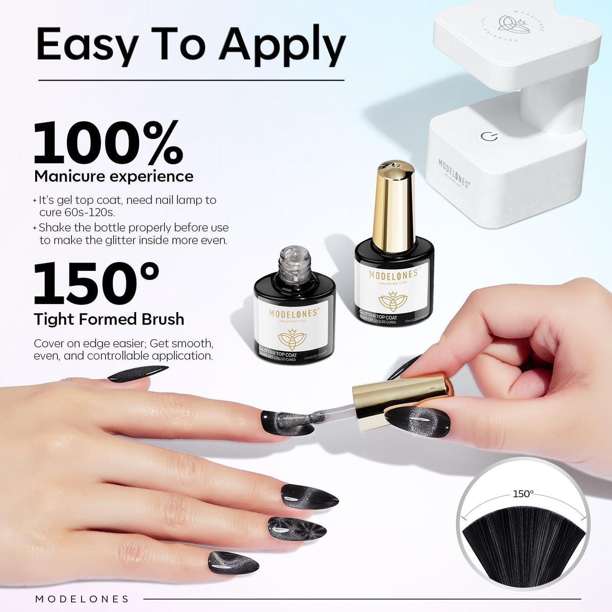modelones Rainbow Cat Eye Gel Top Coat packaging details