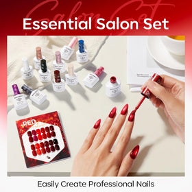 modelones red gel polish set packaging