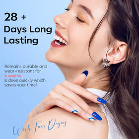 modelones Royal Blue Gel Nail Polish bottle close-up