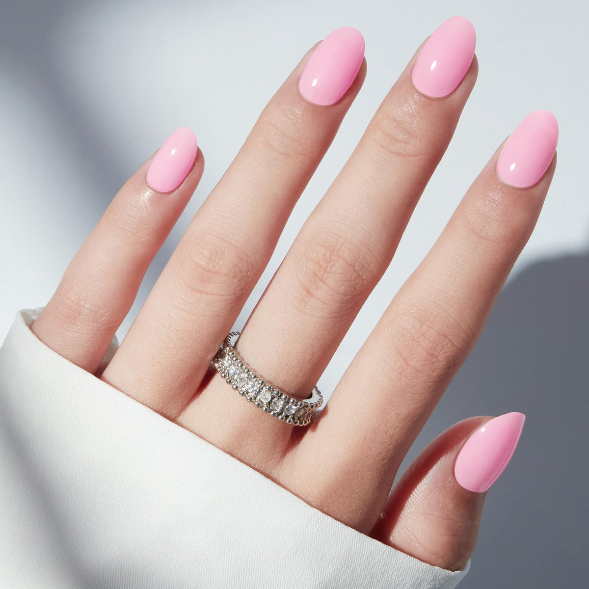 modelones Sakura Pink Short Press on Nails with adhesive tabs