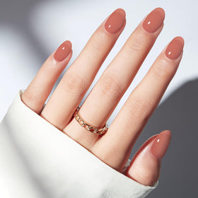 modelones Sheer Milk Tea Short Press on Nails Kit packaging front view