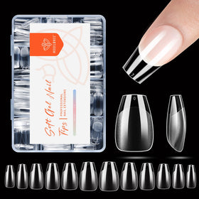 Modelones Short Coffin Nail Tips 216 pcs front view