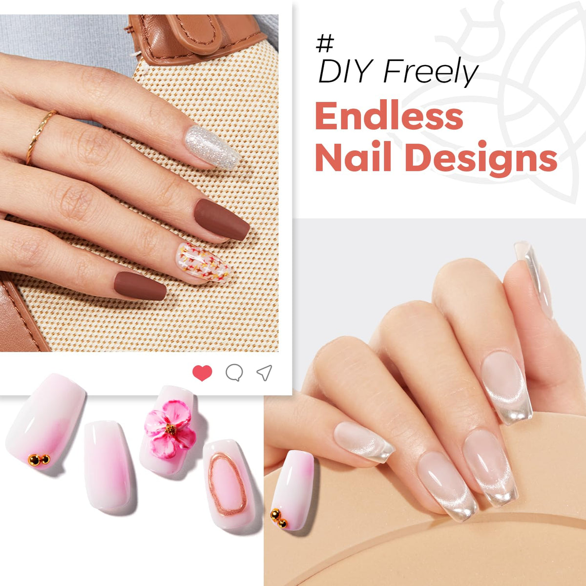 Modelones Short Coffin Nail Tips variety of sizes 0-14