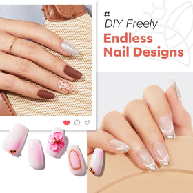 Modelones Short Coffin Nail Tips variety of sizes 0-14