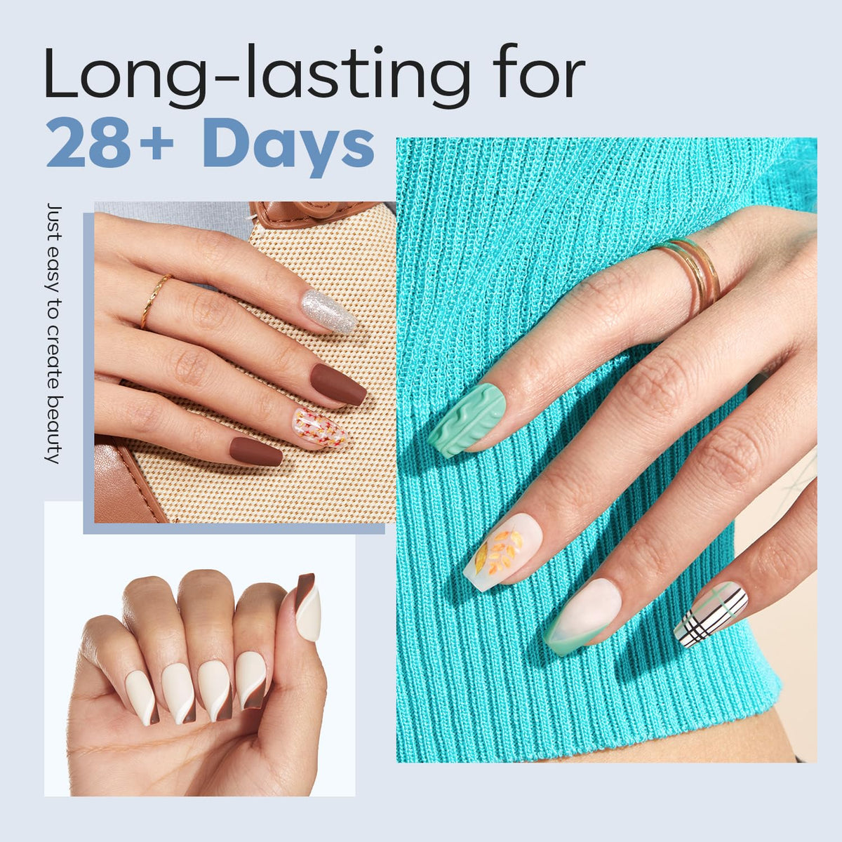 Modelones Short Coffin Nail Tips variety of sizes
