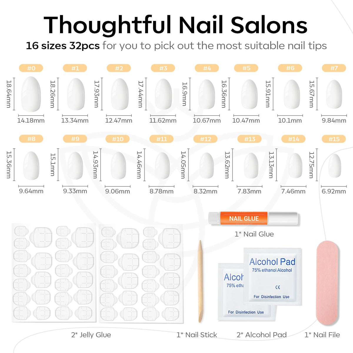 modelones Short Press on Nails application process with tools